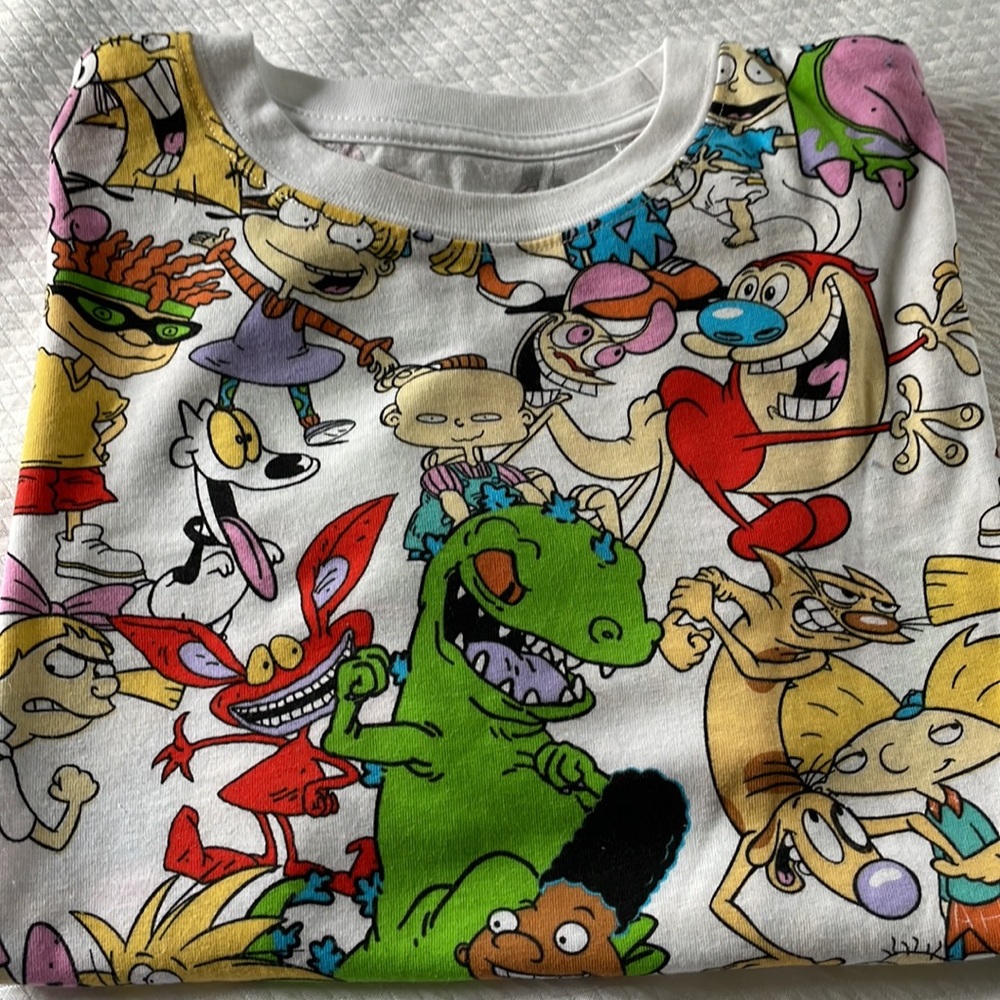 Nickelodeon Rugrats SpongeBob Ren & Stimpy T Shirt